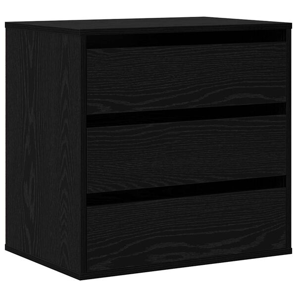 vidaXL Drawer Cabinet Other Black 60 x 41 x 58 cm Engineered Wood