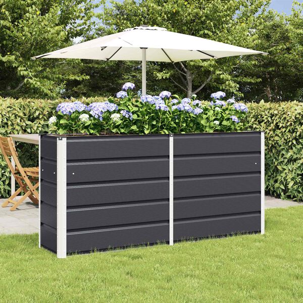 vidaXL Planter Anthracite 160 x 40 x 75 cm Steel