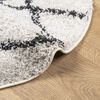 vidaXL Shaggy Rug PAMPLONA High Pile Modern Cream and Black &Oslash; 160 cm