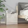 vidaXL Bedside Cabinets 2 pcs High Gloss White 40x39x40 cm