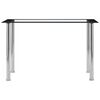vidaXL Dining Table Black and Transparent 120x60x75 cm Tempered Glass