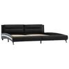 vidaXL Bed Frame with Headboard Black 160 x 200 cm Faux Leather