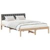 vidaXL Bed frame Brown and dark grey 150 x 200 cm Solid pine wood