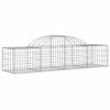 vidaXL Arched Gabion Baskets 4 pcs 200x50x40/60 cm Galvanised Iron