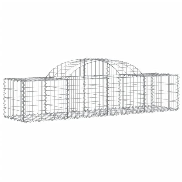 vidaXL Arched Gabion Baskets 4 pcs 200x50x40/60 cm Galvanised Iron