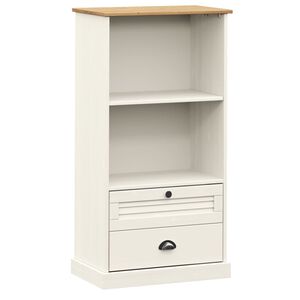 vidaXL Bookcase "VIGO" White 60x35x114,5 cm Solid Wood Pine