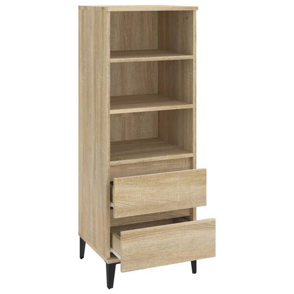 vidaXL Highboard Sonoma Oak 40x36x110 cm Engineered Wood