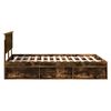 vidaXL Bed Frame Smoked Oak 140 x 190 cm Engineered wood