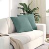 vidaXL Sofa Pillows 2 pcs Sea Green 50 x 50 cm Corduroy Fabric