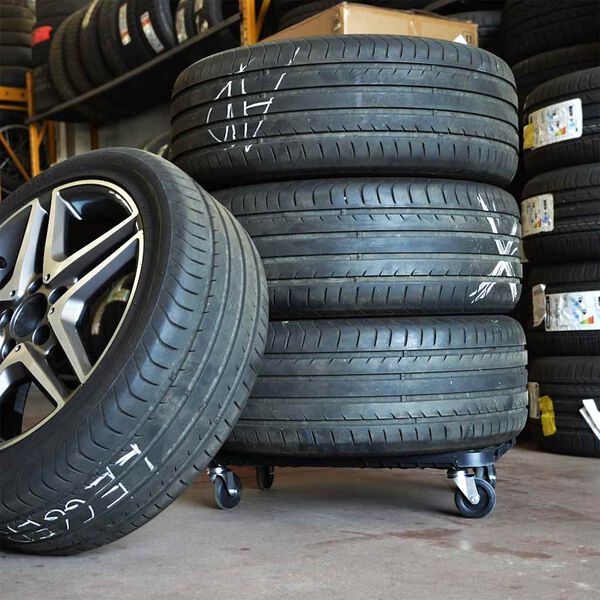 vidaXL Transport Trolleys 3 pcs Black 58x38x12 cm Polypropylene