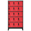 vidaXL Locker Cabinet Anthracite and Red 90x40x180 cm Steel