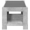 vidaXL Coffee Table with LED Concrete Grey 93x53x45 cm Engineered Wood