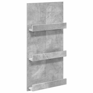 vidaXL Magazine Rack Concrete Grey 51 x 11 x 102 cm Engineered Wood