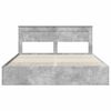 vidaXL Bed Frame with Drawer Concrete Grey 200 x 200 cm Engineer Wood