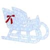 vidaXL Reindeer Pull Sleigh Cold white 70 x 26 x 128.5 cm Acrylic