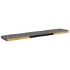 vidaXL Floating Wall Shelf High Gloss Grey 120x23.5x3.8 cm MDF