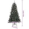 vidaXL Artificial Christmas Tree with 300 LEDs with Stand Green 180 cm