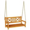 vidaXL Garden Swing Bench Brown 119 x 35 x 47cm Solid Acacia wood
