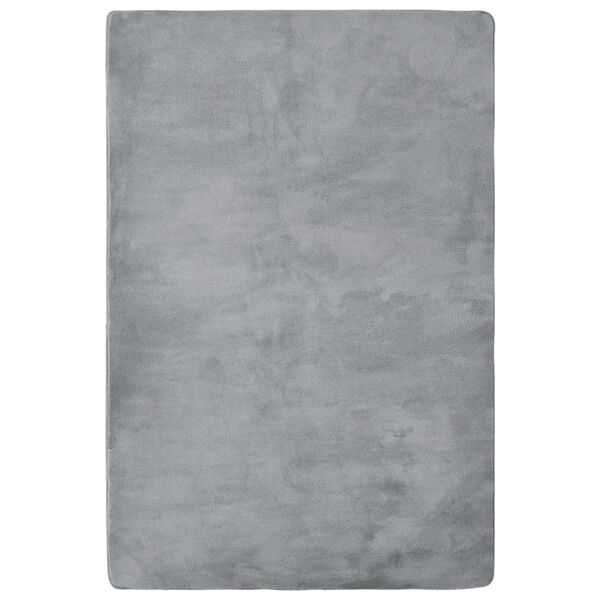 vidaXL Teddy Rug Grey 200x140 cm