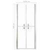 vidaXL Shower Door Clear ESG 81x190 cm
