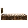 vidaXL Bed Frame Smoked Oak 150 x 200 cm Engineered wood