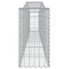 vidaXL Arched Gabion Baskets 10 pcs 400x30x60/80 cm Galvanised Iron
