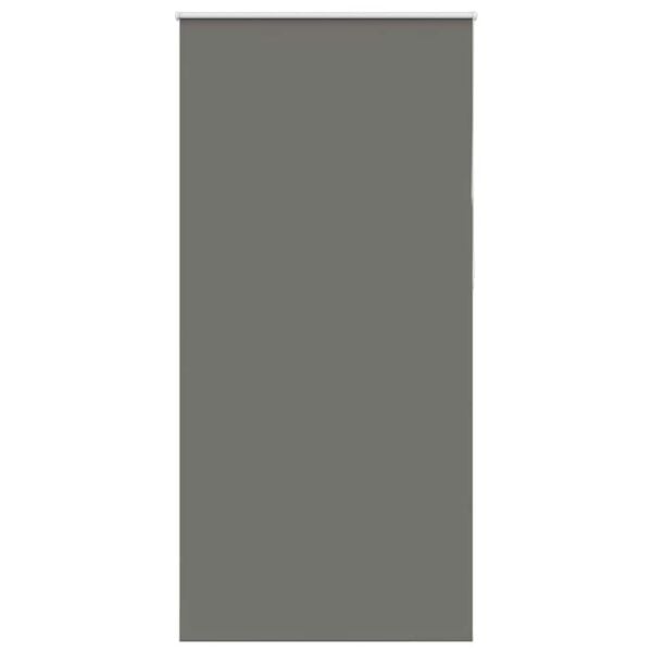 vidaXL Roller Blind Blackout Grey 90x230 cm Fabric Width 85.7 cm Polyester