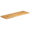 vidaXL Table Top 120x40x2.5 cm Live Edge Solid Wood Mango