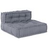 vidaXL Modular Sofa 4 pcs Grey Fabric