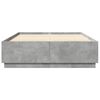 vidaXL Bed Frame with LED without Mattress Concrete Grey 150x200 cm King Size