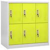vidaXL Locker Cabinet Light Grey and Green 90x45x92.5 cm Steel