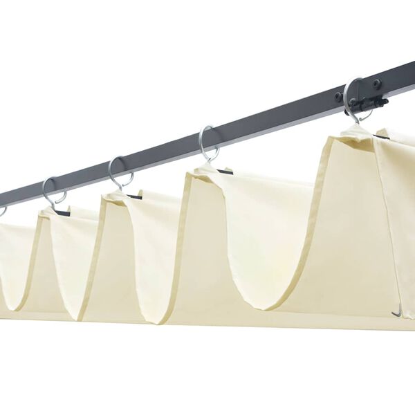 vidaXL Gazebo with Roof Poly Rattan 300x300x220 cm Brown and Cream