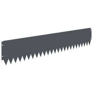 vidaXL Lawn Edging 20 pcs 103 x 20 cm Steel Anthracite