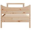 vidaXL Bed Frame with Headboard 75x190 cm Small Single Solid Wood Pine