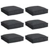 vidaXL Pallet Cushion for suitable for Seat 6 pcs Black 40 x 40 x 8 cm