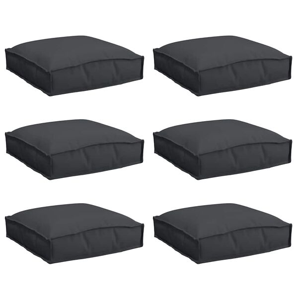 vidaXL Pallet Cushion for suitable for Seat 6 pcs Black 40 x 40 x 8 cm
