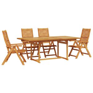 vidaXL Garden Dining Set 5 pcs Brown Solid Acacia Wood