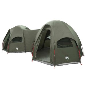vidaXL Family Tent with Rainfly Water-resistant 14-Person Army Green