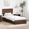 vidaXL Storage Bed with Drawer Brown Oak 75 x 190 cm Engineered Wood