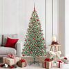 vidaXL Artificial Christmas Tree Snow Flocked with LED Light 180 cm