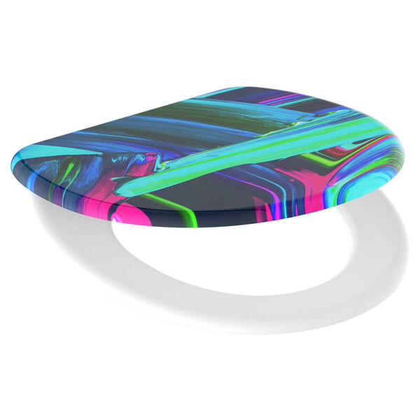 SCH&Uuml;TTE Toilet Seat with Soft-Close NEON PAINT