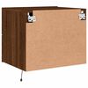 vidaXL Wall-mounted Bedside Cabinet with LED Lights Brown Oak