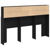 vidaXL Headboard Cabinet Black Oak 160 x 19 x 103.5 cm Engineered Wood