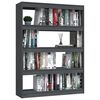 vidaXL Book Cabinet/Room Divider Grey 100x30x135.5 cm Solid Pinewood