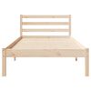 vidaXL Bed Frame Brown 225.5 x 105.5 x 69.5 cm Solid Pine Wood