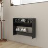 vidaXL Wall Shoe Cabinet High Gloss Black 80x18x60 cm Engineered Wood