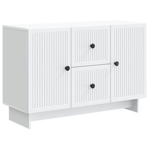 vidaXL Sideboard with Drawer White 89 x 34.5 x 60 cm Engineered Wood
