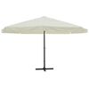 vidaXL Garden Parasol White Aluminium 500 cm