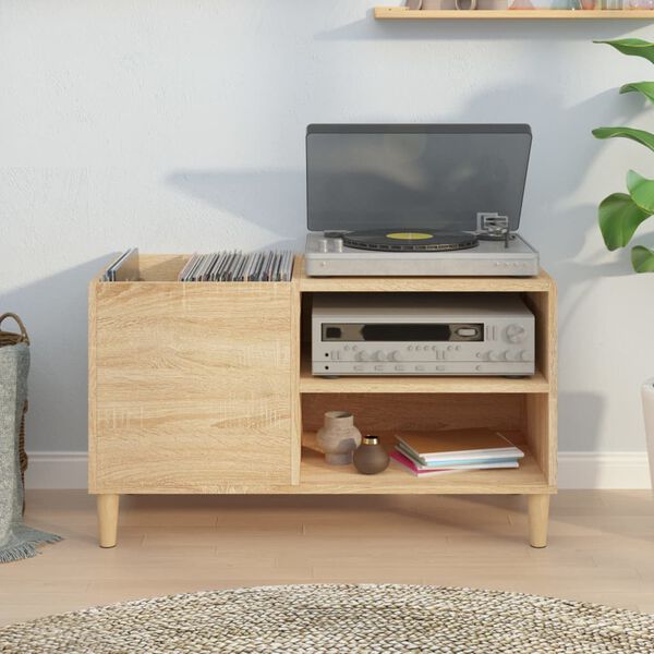 vidaXL Record Cabinet Sonoma Oak 84.5x38x48 cm Engineered Wood