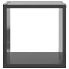 vidaXL Wall Cube Shelves 2 pcs High Gloss Grey 26x15x26 cm